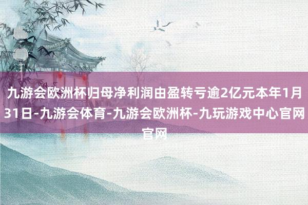 九游会欧洲杯归母净利润由盈转亏逾2亿元本年1月31日-九游会体育-九游会欧洲杯-九玩游戏中心官网