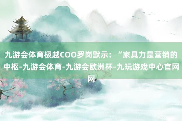 九游会体育极越COO罗岗默示：“家具力是营销的中枢-九游会体育-九游会欧洲杯-九玩游戏中心官网