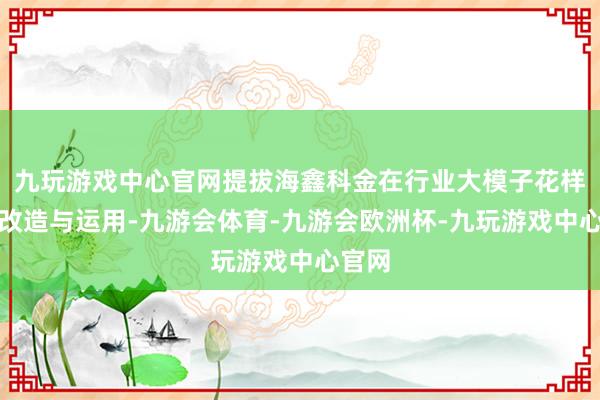 九玩游戏中心官网提拔海鑫科金在行业大模子花样上的改造与运用-九游会体育-九游会欧洲杯-九玩游戏中心官网