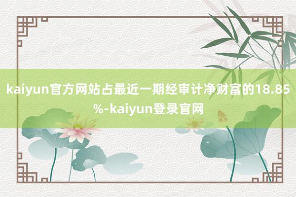 kaiyun官方网站占最近一期经审计净财富的18.85%-kaiyun登录官网